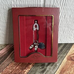 Lenox Baby Jewels Holiday Girl Diaper Pin Christmas Ornament w/Box50
